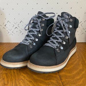 Toms Women's Mesa Waterproof Black Lace up Boots Size 8
